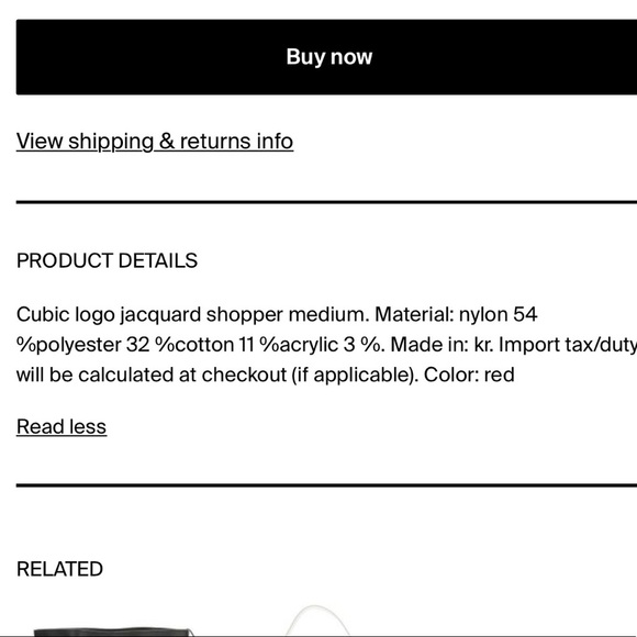 MCM jacquard shopper tote NWT - Picture 6 of 17